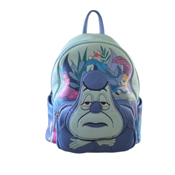 Loungefly Blue and Green Alice In Wonderland Disney Backpack - Picture 1 of 11